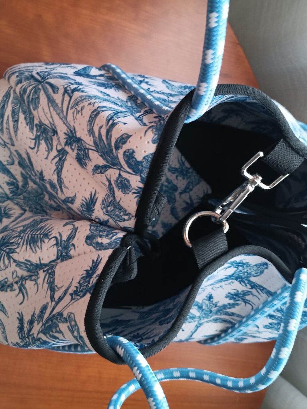 NWOT PopUps Toile Blue & White Everyday Tote - Picture 5 of 14